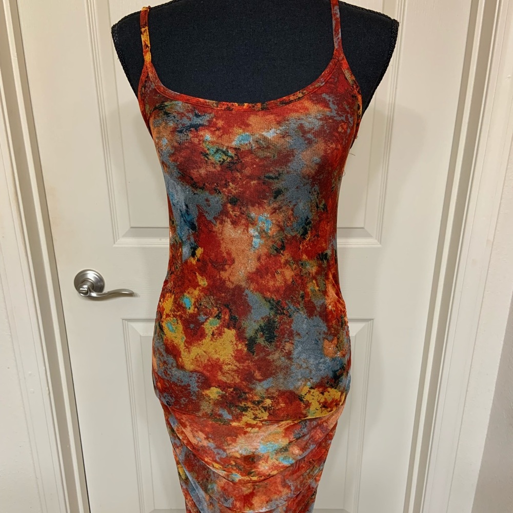 COPY - Mesh maxi dress with ruching